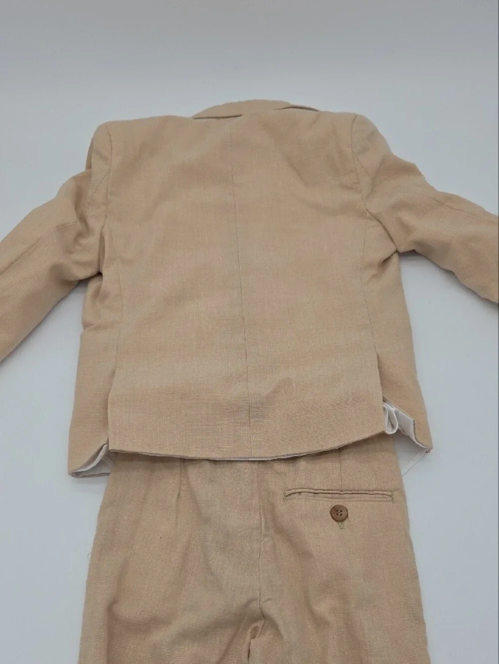 Class Club Tan Boys 3-Piece Suit Set with White Shirt